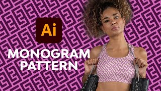 How to Create a Monogram Pattern in Illustrator [upl. by Adlaremse]