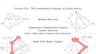 Visual Group Theory Lecture 66 The fundamental theorem of Galois theory [upl. by Milly]