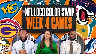 NFL Logo Color Swap for Week 4 Games 👀 [upl. by Aelak737]