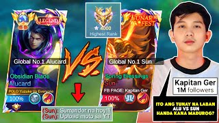 YUZUKE VS KAPITAN GER  Top Global Alucard Vs Famous Pro Player Global No1 Sun 😱 Who Win [upl. by Magulac]