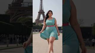 4K Al Imagix Lookbook Modern Street Style at the amazing view Eiffel tower shorts [upl. by Tankoos]