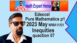 how to do2023 Edexcel WMA1101 january pure mathematic qua 07shade inequities  math expert hema [upl. by Luoar]