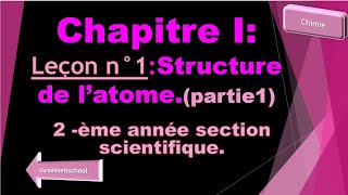 Chapitre1Modèle simple de latome Leçon1structure de latome [upl. by Bilac942]