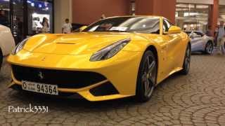 2x Ferrari F12 Berlinetta yellow amp silver [upl. by Fraya]