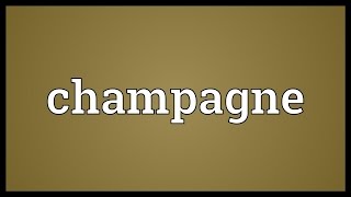 Champagne Meaning [upl. by Chiang208]