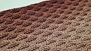 How To Crochet This EASY Stitch For Blankets and Scarfs  Almond Stitch [upl. by Matias]