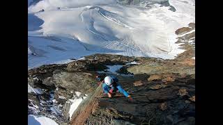 Crux of the Half Traverse of Breithorn [upl. by Gibbon]