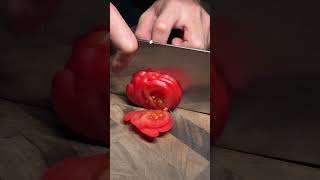 Let’s cut an organic tomato fyp knife knifesharpening ray knifesharpener rui knives [upl. by Lisette158]