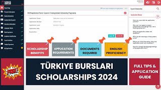 STEPBYSTEP GUIDE How to Apply for the Türkiye Burslari Scholarships 2024 [upl. by Newberry]