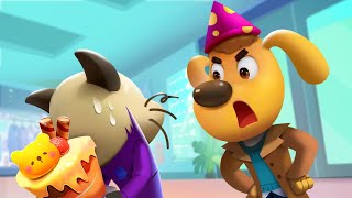 Who Stole the Birthday Cake  Cartoons for Kids  Detective Cartoon  Sheriff Labrador [upl. by Nyrrat571]