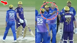 PSL 9  Iftikhar Ahmed vs Jason Roy Heavy Fight  Quetta Gladiators vs Multan Sultans  M1Z2A [upl. by Ahsitniuq]