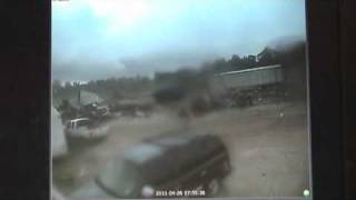 Tornado caught on surveillance video [upl. by Ahsirtal]