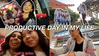 PRODUCTIVE DAY IN MY LIFE school college apps  more  Vlogmas Day 13 [upl. by Bruyn]