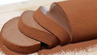 How to make chocolate mousse cake 【Made with gelatin】なめらかチョコレートムースケーキ【簡単♪ゼラチンで作る天使の食感】 [upl. by Gerta31]