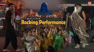 Sadhguru Dance To Rocking Performance By Paradox At Isha MahaShivratri 2024  Adiyogi Shiva YOYO TV [upl. by Eselehs]