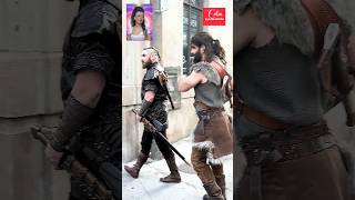 Ragnar Lothbrok and Rollo in traditional warrior costumes street style vikings fyp fypシ゚viral [upl. by Shaer57]