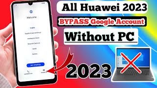 All HUAWEI FRP Bypass Without Pc 2023  Remove Google Account Fix [upl. by Coco469]