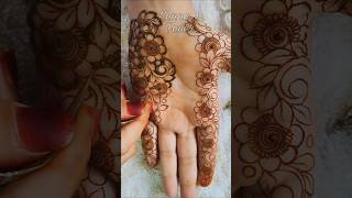 Beautiful Negative Spacing Mehndi Henna Design 🤎 Easy And Unique Mehendi mehndi henna floral [upl. by Sardse]