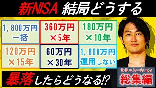 【新NISA】360万円×5年、180万円×10年、60万円×30年、一括？積立？結局いくら運用したらいい？ [upl. by Shere]