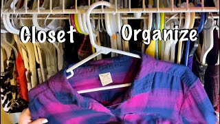 ASMR Clothes Closet Organize No talking Hanging clothes amp sorting hangers [upl. by Kayley626]