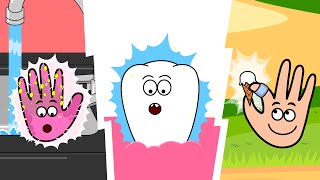 Wash your hands  Brush your teeth  Boo Boo Song  Healthy Habits  Nursery Rhymes  Kids Songs [upl. by Tabshey]