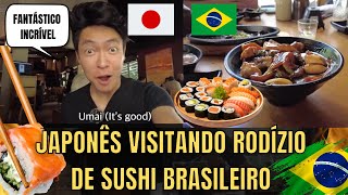 Japonês Visitando Rodízio De Sushi Brasileiro Em São Paulo [upl. by Harhay517]