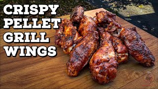 Smoked Chicken Wings  Crispy Smoked Chicken Wings On A Pellet Smoker [upl. by Ytirev]