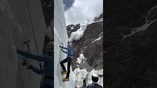 ICE climbing while a GIANT avalanche is coming towards you Dal profilo di redddlong nature [upl. by Nylasej]