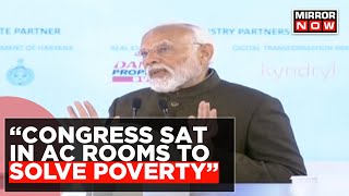 PM Modi Attacks Congress At GBS 2024 Says Congress Sat In AC Rooms To Solve Poverty English News [upl. by Marsiella739]