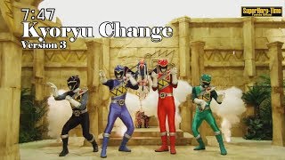 Kyoryu Change Brave In  Zyuden Sentai Kyoryuger Henshin Version 3 Ep 11 to 15 [upl. by Donahoe]