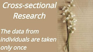 1 Cross sectional Research design [upl. by O'Reilly]