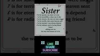 blessing of sister  siblings  sisters love sister love siblings blessed blessings meaning [upl. by Nicole]