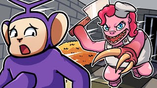 ESCAPE FROM PONY FACTORY  Tinky Winky plays Roblox RUN FROM THE PONY FACTORY [upl. by Adnol]