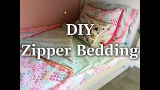 DIY Zipper Bedding using sheets and blankets you already have [upl. by Lynd537]