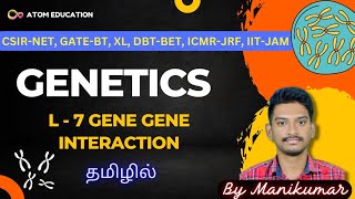 Gene Gene Interaction  GENETICS 🧬  CLASS7  தமிழில்  CSIRNET  MANIKUMAR  AtomEducation [upl. by Necila]