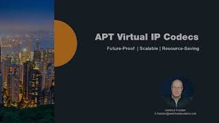 Virtual APT IP Codec  introduction to a futureproof scalable and resourcesaving solution [upl. by Ahsiuqel]