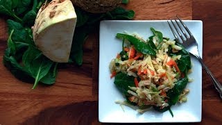 Celery Root amp Spinach Salad Recipe [upl. by Coniah]