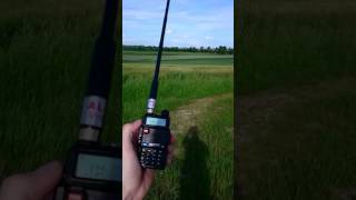 ISS transmission 145800 MHz Baofeng UV5R Poland [upl. by Karsten]