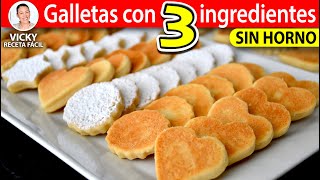 GALLETAS CON 3 INGREDIENTES SIN HORNO [upl. by Oinoitna]