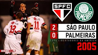 São Paulo 2x0 Palmeiras  2005  COM UM A MENOS TRICOLOR VENCE E SE CLASSIFICA NA LIBERTADORES🏆 [upl. by Naahs]