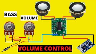 How to install volume control in amplifierHow to control bass and volume [upl. by Ayamat]