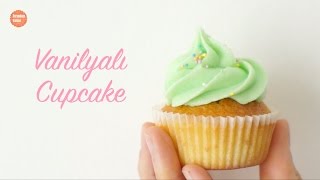 Vanilyalı Cupcake Tarifi  Fırından Tatlar [upl. by Kinimod]