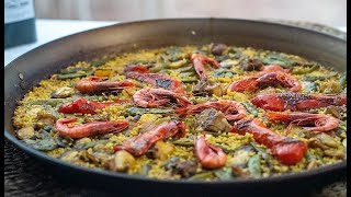 Paella de Marisco y Carne Un mar y montaña espectacular [upl. by Bubalo]