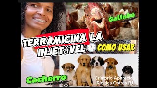 Terramicina LA Injetável  Uso e aplicação Aves x cachorro [upl. by Allys]