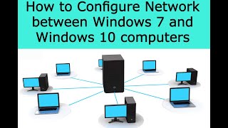 How to Configure Network Between Windows 7 and Windows 10 Computers via Lan  Connect Computers LAN [upl. by Maris]