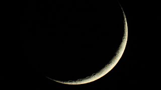 Waxing crescent moon 72 of 13 January 2024 recorded with Nikon P900 [upl. by Junia]