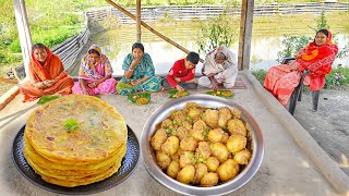 এইরকম পরোটা নাকি আগে কেউ খাইনি সাথে দারুন স্বাদের আলুরদম  paratha recipe bengali [upl. by Rhodia446]