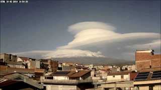 Timelapse of lenticular clouds over the volcano Mount Etna [upl. by Odlanyar784]