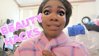 TRYING DUMB BEAUTY HACKS  TTLYTEALA [upl. by Adnawyek]