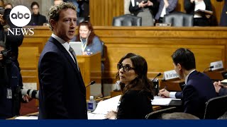 Moment Mark Zuckerberg apologizes to families of children harmed online [upl. by Carpenter]